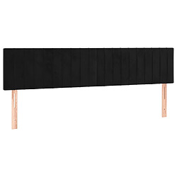 vidaXL Têtes de lit 2 pcs Noir 90x5x78/88 cm Velours