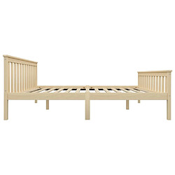 Acheter Maison Chic Lit adulte - Lit simple Cadre de lit,Structure du lit Contemporain bois clair bois de pin massif 160x200 cm -MN40415