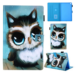 Etui en PU impression de modèle avec porte-carte hibou pour votre Samsung Galaxy Tab A 10.1 (2019) T510 T515