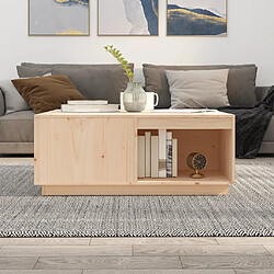 Avis ComfortXL Table Basse 100x101x40,5 Cm Bois Massif De Pin