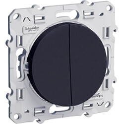 Schneider Electric va et vient + bouton poussoir 10 a - anthracite - fixation par vis - schneider odace