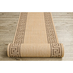 RUGSX TAPIS DE COULOIR SIZAL FLOORLUX modèle 20014 mais café 120 cm 120x210 cm pas cher