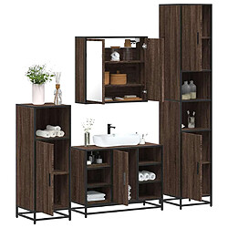 vidaXL Ensemble de meubles de salle de bain 4 pcs chêne marron