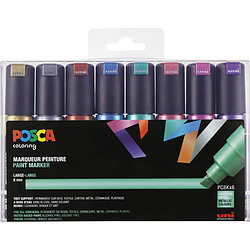 POSCA Marqueur à pigment PC-8K, étui de 8, assorti ()