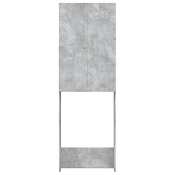 Avis Maison Chic Meuble rangement de salle de bain | Meuble pour machine à laver | Armoire murale de bain Gris béton 64x25,5x190 cm -GKD81092