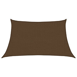 vidaXL Voile d'ombrage 160 g/m² Marron 3/4x2 m PEHD