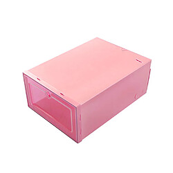 Boîte à chaussures pliable de rangement en plastique étui transparent organisateur empilable 3 pièces - rouge