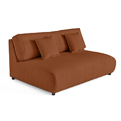 Lisa Design Garance - module d'assise 3 places sans accoudoirs - en velours côtelé Garance - module d'assise 3 places sans accoudoirs - en velours côtelé - Terracotta