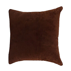 Couvre-oreiller en daim velours de couleur unie Throw Taie d'oreiller chocolat-60x60cm pas cher