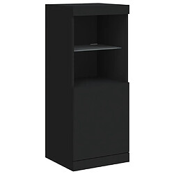 Maison Chic Commode Buffet - Meuble de rangement avec lumières LED noir 41x37x100 cm -GKD67352 pas cher