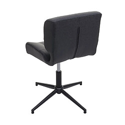 Avis Decoshop26 Fauteuil chaise de bureau salle à mager pivotante hauteur réglable synthétique gris foncé pied métal noir 04_0001862