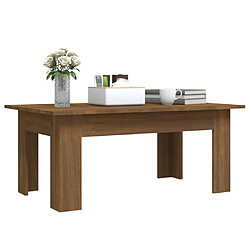 Avis vidaXL Table basse Chêne marron 100x60x42 cm Bois d'ingénierie