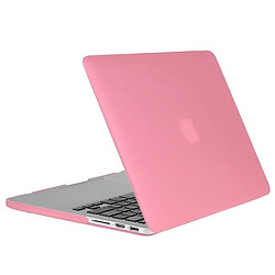 Wewoo Housse Étui rose pour Macbook Pro Retina 15,4 pouces 3 en 1 Givré Hard Shell En Plastique Cas de Protection avec Clavier Guard & Port Prise de Poussière