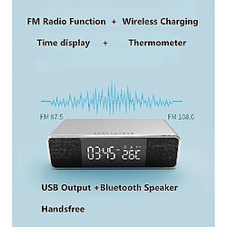 Acheter Universal Rénigme d'alarme multifonction du haut-parleur YYH-Bluetooth avec chargeur à LED radio | Conférenciers portables (noir)