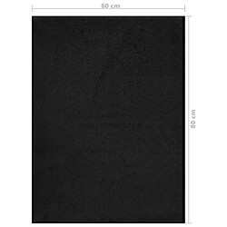 vidaXL Paillasson Noir 60x80 cm pas cher