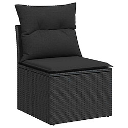 Avis vidaXL Salon de jardin 9 pcs avec coussins noir résine tressée