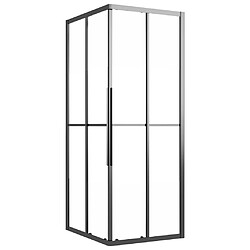 vidaXL Cabine de douche ESG dépoli 80x70x180 cm Noir