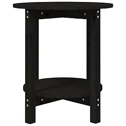 Maison Chic Table basse,Table Console Table d'appoint, Table pour salon Noir Ø 55x60 cm Bois massif de pin -MN51017 pas cher