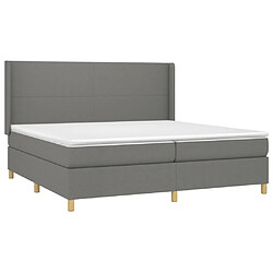 Avis vidaXL Sommier à lattes de lit matelas LED Gris foncé 200x200 cm Tissu