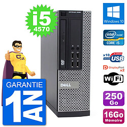 PC Dell 9020 SFF Intel Core i5-4570 RAM 16Go Disque Dur 250Go Windows 10 Wifi - Occasion