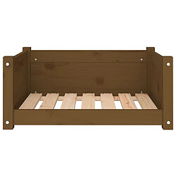 Acheter vidaXL Lit pour chien Marron miel 65,5x50,5x28 cm Bois de pin solide