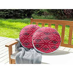 Beliani Lot de 2 coussins MEZZANO 40 x 40 cm Rose