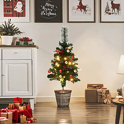 vidaXL Arbre de Noël artificiel pré-éclairé d'allée 2 pcs 76 cm PVC