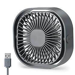 Ventilateur de Bureau Ventilateur USB Ventilateur de Table Petit mais Puissant Ventilateur Silencieux, Ventilateur de Refroidissement Portable Vitesse Réglable Tête Rotative 360 pour Table de Chambre à Coucher de Bureau à Domicile