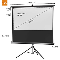 Ecran de projection sur pied celexon Economy 133 x 75 cm