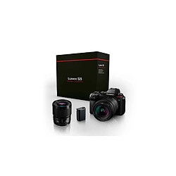 Pack Hybride Panasonic Lumix S5 + S 20 60mm f 3.5 5.6 + S 50mm f 1.8 + 2ème Batterie