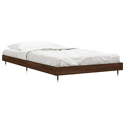 Avis vidaXL Cadre de lit sans matelas chêne marron 90x200cm bois ingénierie