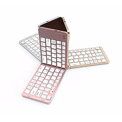 Avis Universal Clavier sans fil Bluetooth 3.0 Clavier en fibre pliable iPad IOS 10 mètres Clavier pour tablette | Clavier (or rose)