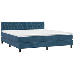 Avis Sommier à lattes LED,Cadre à lattes de lit avec matelas pour Adulte Bleu foncé 160x200 cm -MN23147