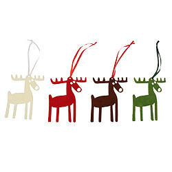 4 Pièces Coloré Suspendu Etiquette Girafe en non Tissés Ornement Décoration Cadeau pour Arbre de Noël