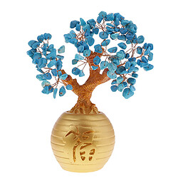 richesse argent chanceux arbre feng shui cristal arbre en plastique décor à la maison bleu