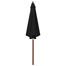 Helloshop26 Parasol avec mât en bois 300 x 258 cm noir 02_0008118