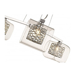 Luminaire Center Suspension Chrome NOTTINGHAM 3 Lumières