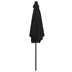 Acheter vidaXL Parasol de jardin avec lumières LED et mât en aluminium noir