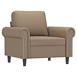 Maison Chic Fauteuil Relax pour salon | Fauteuil Cappuccino 60 cm Similicuir -GKD56061