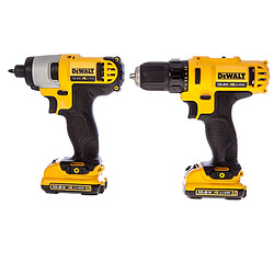 Pack 2 machines 10.8V 2Ah: perceuse visseuse DCD710 + Visseuse à Choc DCF815 DEWALT DCK211D2T