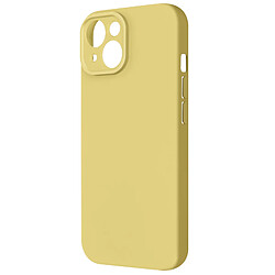 Avizar Coque Silicone pour iPhone 15 Caméra Protégée Soft Touch Série Sweet Jaune