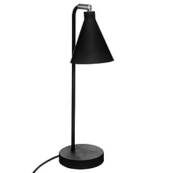 Pegane Lampe coloris noir en fer / PVC - Longueur 16 x Largeur 13 x Hauteur 45,5 cm