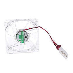 Avis 2 Pièces Ventilateur avec LED Boîtier de l'Ordinateur Refroidisseur de CPU Bruit Faible - 80x80x25 mm