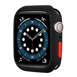 Coque en TPU couleur bonbon avec bouton fermé, noir/rouge pour votre Apple Watch Series 7 45mm