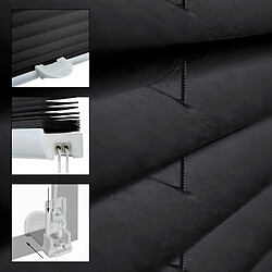 Avis Ecd Germany Klemmfix aveugle plissé sans perçage, 100x200 cm, noir