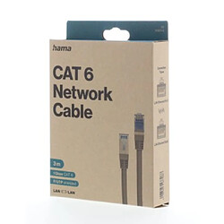 HAMA Câble réseau, CAT-6, 1 Gbit/s, blindé F/UTP, 3,00 m