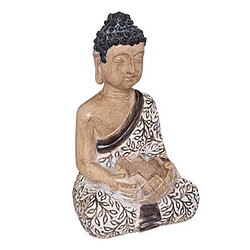 Atmosphera, Createur D'Interieur Bouddha résine assis H22,5cm Beige - ATMOSPHERA