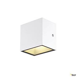 Applique extérieure SLV SITRA CUBE, blanc avec LED intégrée, 10W, 3000K, IP44