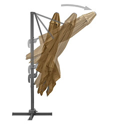 Helloshop26 Parasol avec base portable 3 x 3 m taupe 02_0008056 pas cher