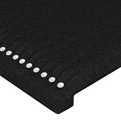 Acheter vidaXL Tête de lit avec oreilles Noir 103x16x118/128 cm Tissu